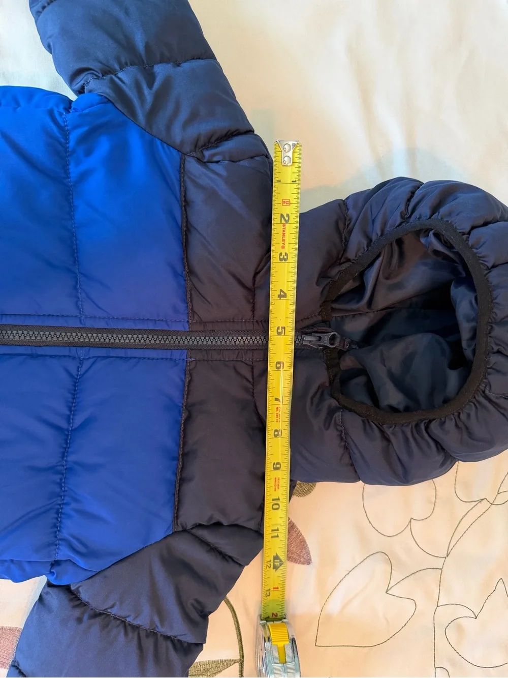 The Children's Place Toddler Boys Colorblock Hooded Puffer Jacket Blue 3T